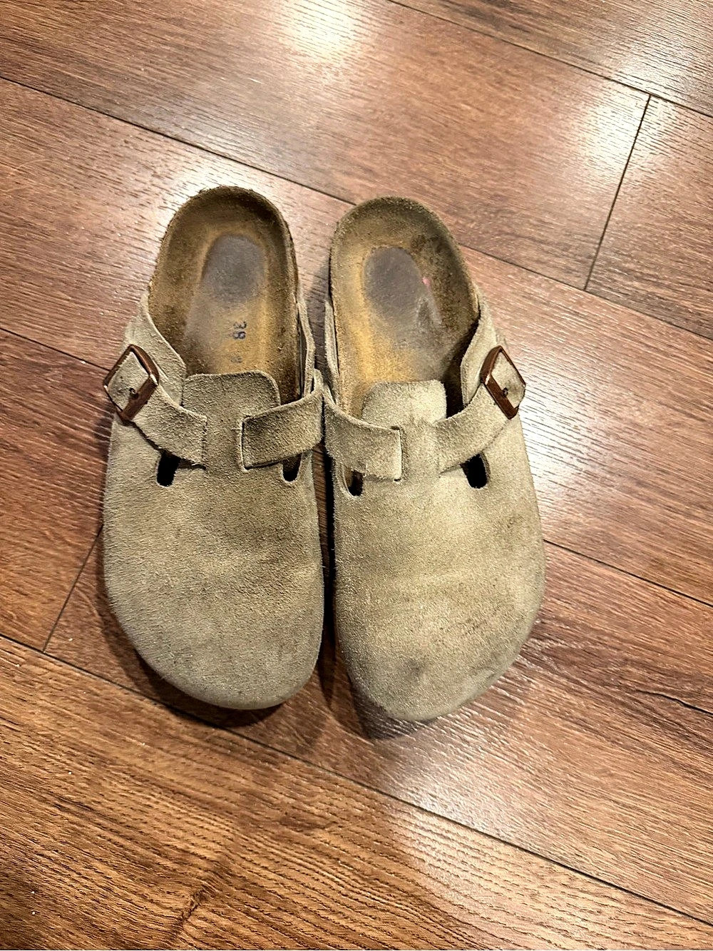 Birkenstock Boston Soft Footbed Clog Taupe Suede